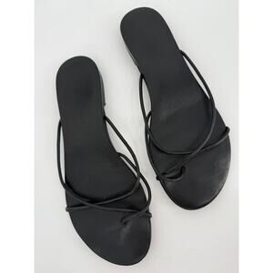 Jenni Kayne Eve Sandal in Black Leather